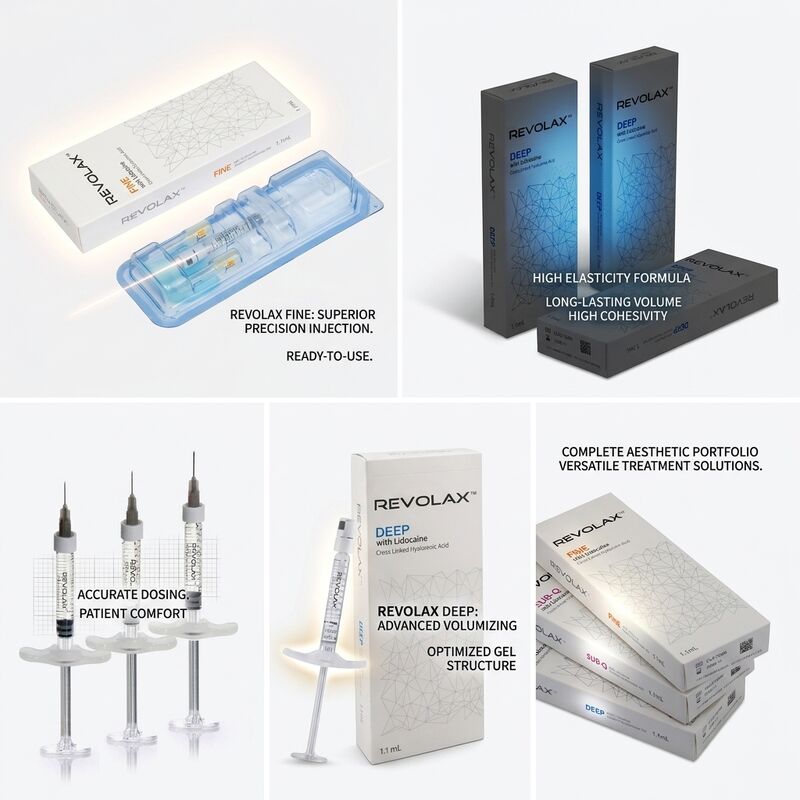 Revolax relleno de frente fino monofásico con ácido hialurónico relleno dérmico 1.1 ml para la corrección de la línea de la frente