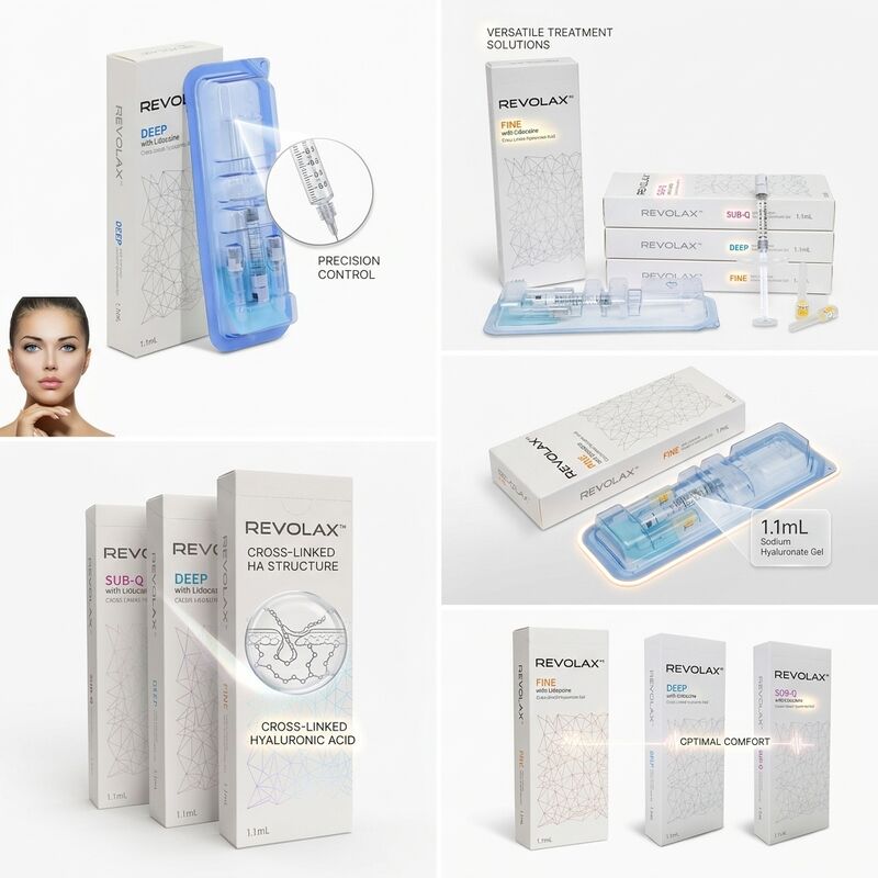 Relleno de Mejillas Revolax Deep Monofásico de Ácido Hialurónico 1.1ml para Aumento de Volumen de Mejillas
